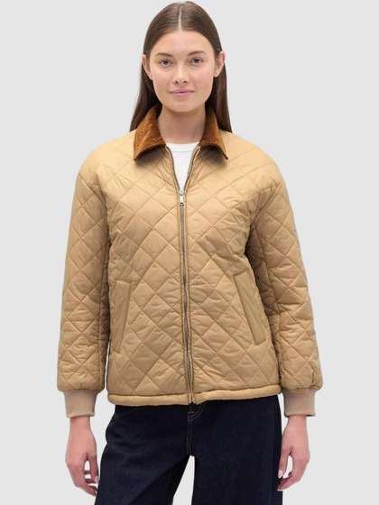 GAP Women Solid
                        Spread Collar Long Sleeves Relaxed Fit
                        Lightweight Design Quilted Jacket
