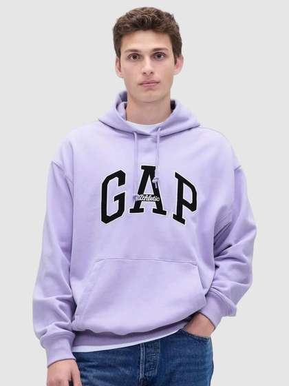 GAP Men Applique
                        Logo Printed Drop-Shoulder Sweatshirt