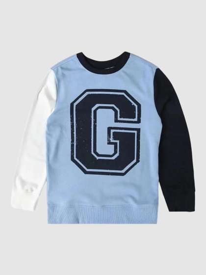 GAP Boys Colorblock Crew
                    Neck Relaxed Fit Sweatshirt