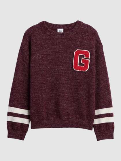 GAP Girls Stripes
                      Drop-Shoulder Pullover Sweater