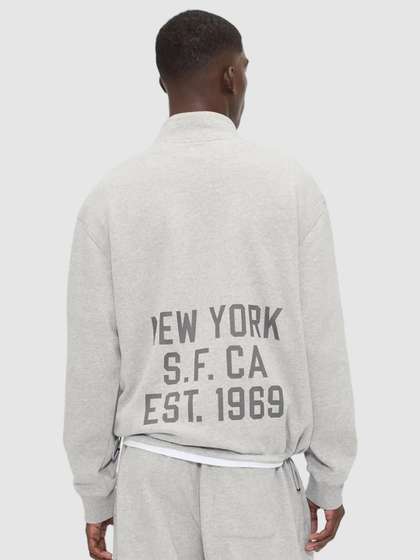 GAP Men Brand Logo
                          Printed Drop-Shoulder Pullover Oversized
                          Sweatshirts
