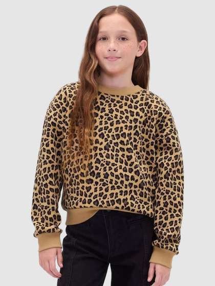 GAP Girls Round Neck
                    Printed Long Sleeves Drop-Shoulder Pullover
                    Sweatshirt