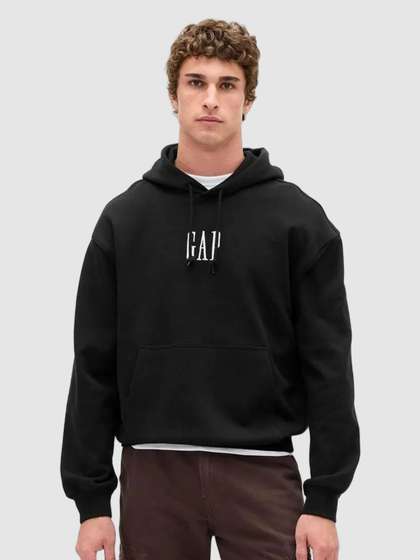 GAP Logo Printed
                        Drop-Shoulder Hooded Sweatshirt