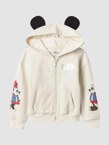 GAP Girls Mickey Mouse
                      Printed Zip-Front Hoodie