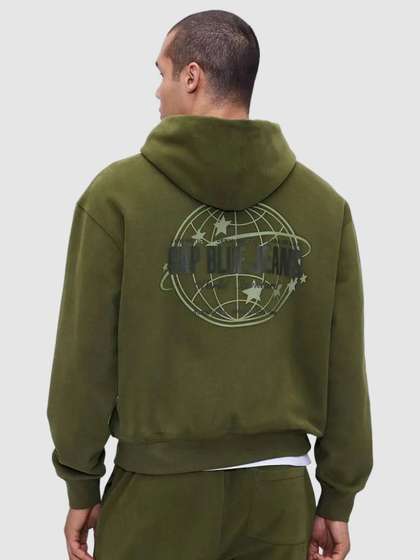 GAP Logo Printed
                          Drop-Shoulder Hooded Sweatshirt