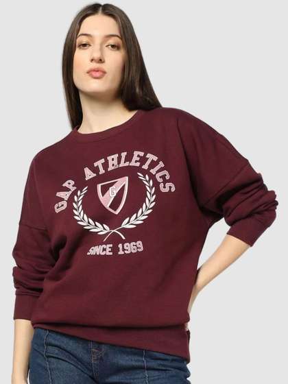 GAP Women Graphic
                          Relaxed Fit Drop-Shoulder Crew Neck
                          Sweatshirt