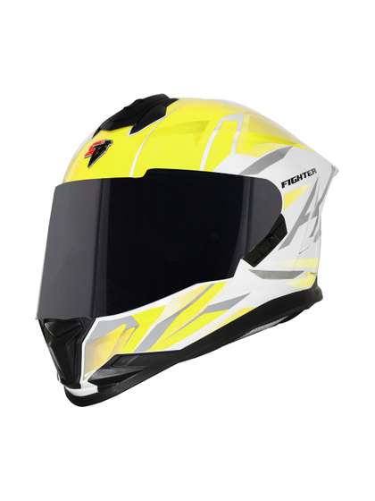 Steelbird SBH 57 Fighter
                    F4 Full Face Scratch Resistant Helmet