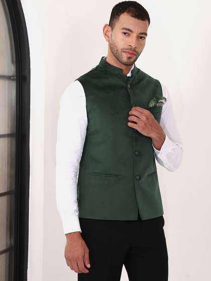 MANQ Men Solid Nehru
                        Jacket & Trouser Suit