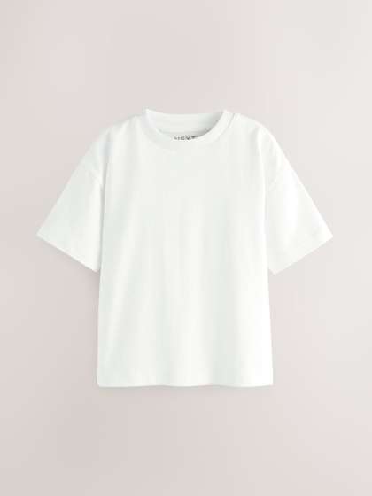NEXT Boys Drop-Shoulder
                    Sleeves Pure Cotton T-Shirt