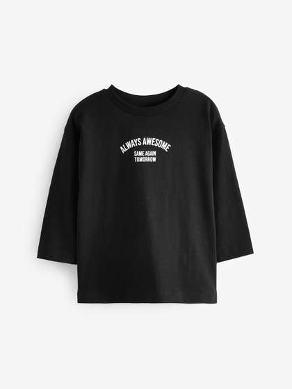 NEXT Boys Typography
                      Printed Pure Cotton T-Shirt