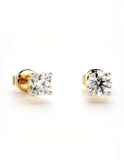 Valanova Sterling
                        Silver Plated With Yellow Gold & Certified
                        Lab Grown Diamond 0.80cts Vse0001r080