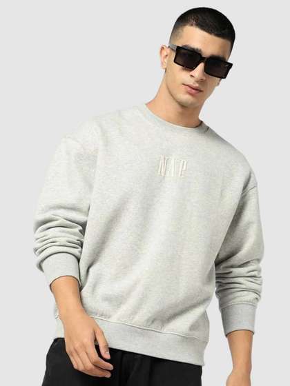GAP Men Typographic
                      Drop-Shoulder Crew Neck Sweatshirt