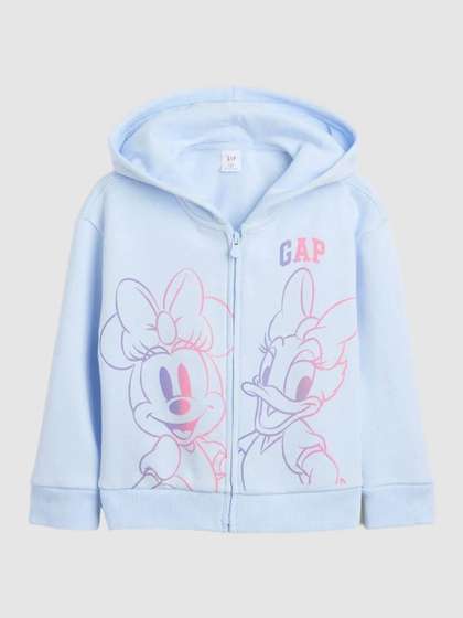 GAP Girls Minnie &
                    Daisy Print Zip-Front Hooded Sweatshirt