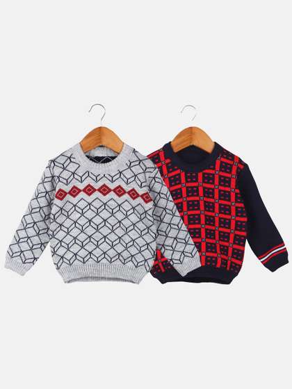 Anixa Baby Boys &
                    Girls Pack Of 2 Winter Woollen Sweater