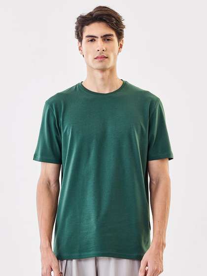 Snitch Men Solid Cotton T-shirt