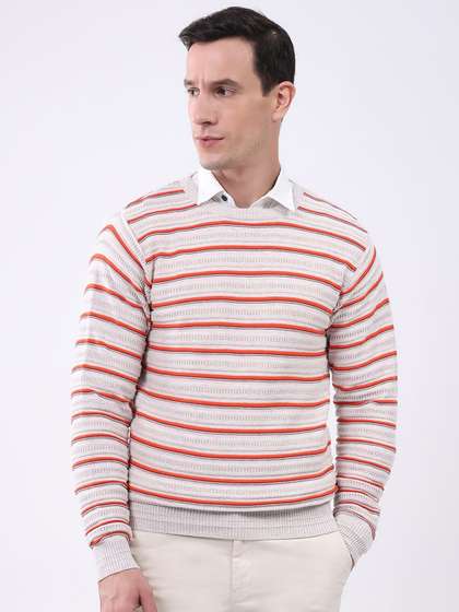 Monte Carlo Men
                        Striped Round Neck Full Sleeve Pullover