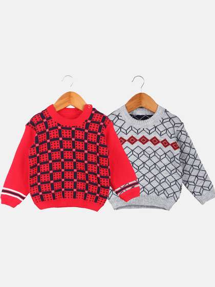 Anixa Baby Boys &
                    Girls Pack Of 2 Winter Woollen Sweater