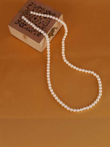 SALONI FASHION
                      JEWELLERY Unisex Gold-Plated Pearls Beaded Layered
                      Necklace