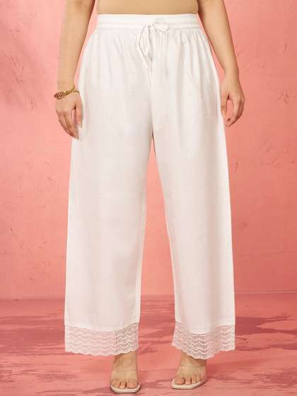 VASTRAMAY Straight Fit
                      Cotton Palazzos