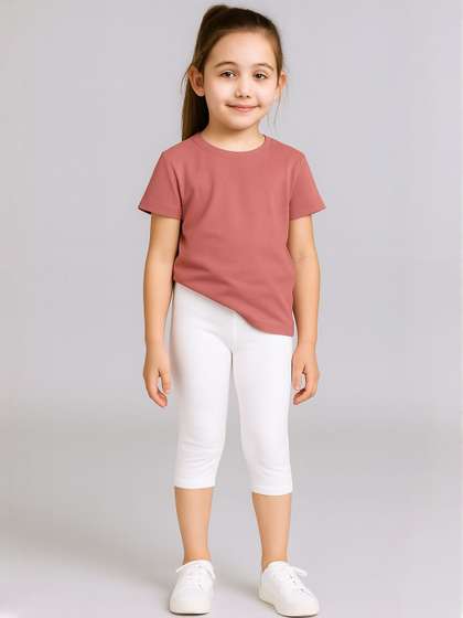 Charm n Cherish Girls
                      Three-Fourth Length Slip-on Leggings