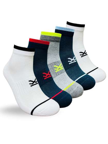 WROGN Unisex Pack Of 5
                    Assorted Ankle-Length Socks