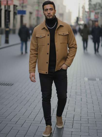Mast & Harbour
                        Men Spread Collar Solid Tailored Jacket