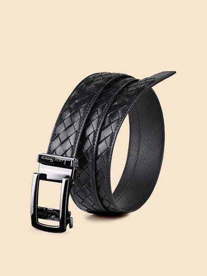 LOUIS STITCH Men
                    Textured Leather Pull and Twist Belt