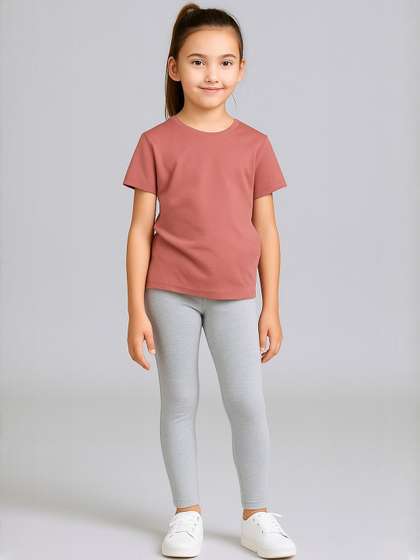 Charm n Cherish Girls
                    Solid Ankle-Length Leggings
