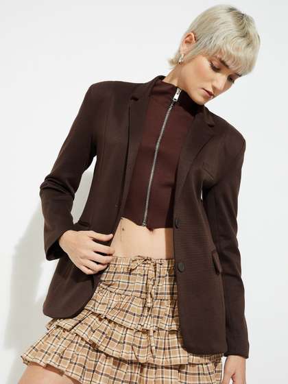 max Women Textured
                          Regular Fit Blazer