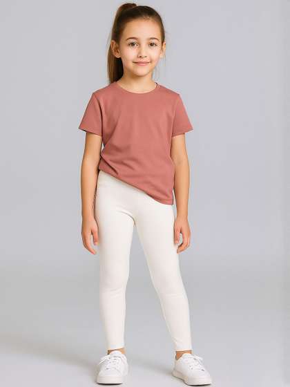 Charm n Cherish Girls
                      Mid-Rise Ankle-Length Slip On Leggings