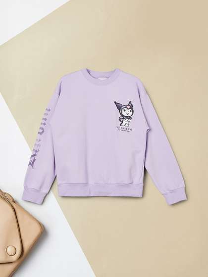max Girls Graphic
                      Printed Round Neck Sweatshirt