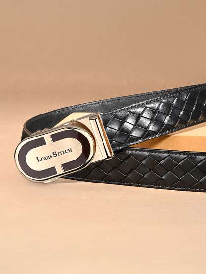 LOUIS STITCH Men
                    Textured Leather Formal Belt