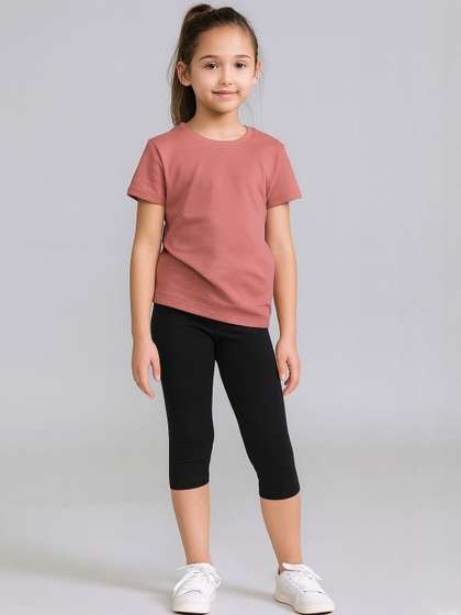 Charm n Cherish Girls
                    High Three Fourth Leggings