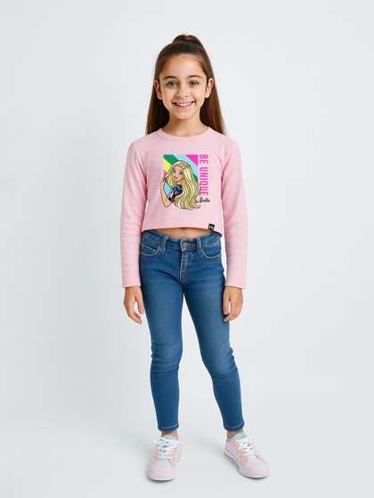 YK X Minute Mirth
                      Barbie Graphic Printed Crop Top
