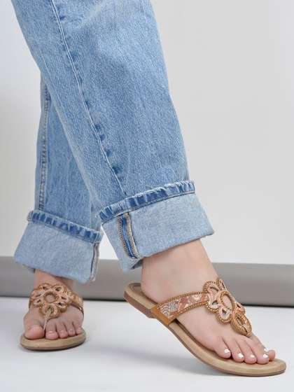 SZN Women
                        Embellished Party Open Toe Flats