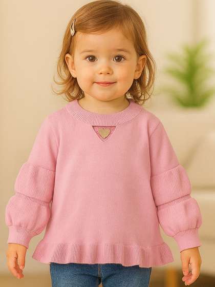 Bold N Elegant Girls
                    Pullover Heart Pendant Sweater Top
