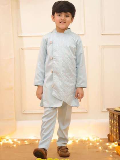 KID1 Boys Ethnic Motifs
                    Embroidered Kurta with Pyjamas