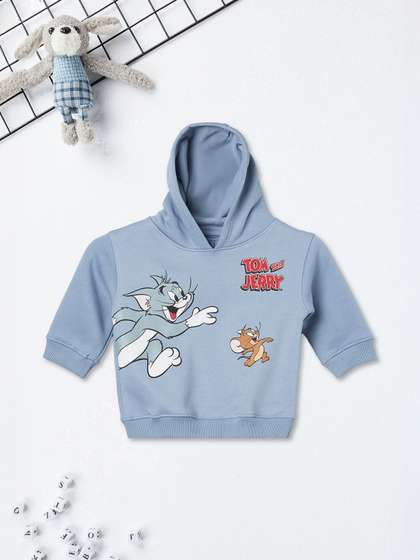 max Boys Tom & Jerry
                    Printed Hooded Pullover Sweatshirt