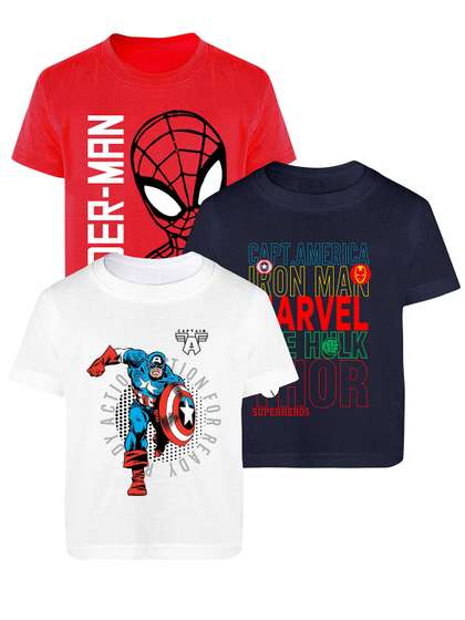 Marvel by Miss and Chief
                    Boys Graphic Printed Short Sleeves Round Neck
                    Tshirts