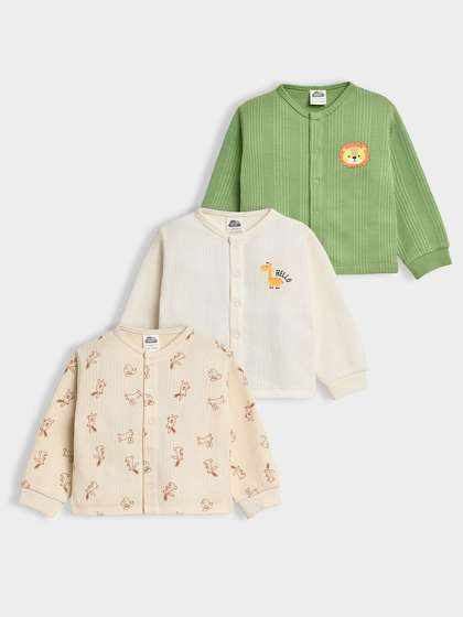 MiArcus Infants Pack Of
                    3 Printed Full Sleeves Thermal Tops