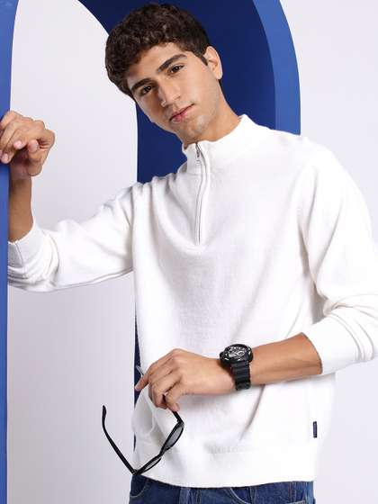 Aeropostale Mock
                        Collar Knitted Sweatshirt