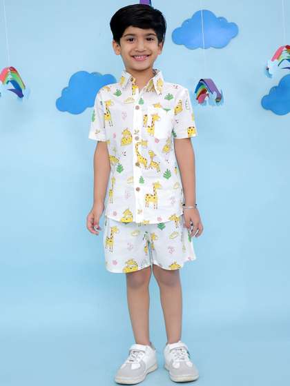 Sangria Boys Pure Cotton
                    Printed Clothing Set