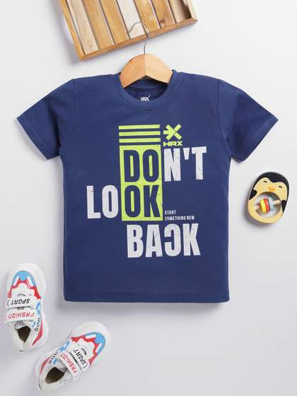 HRX by Hrithik Roshan
                    Boys Typography Printed Rapid Dry Sports T-shirt