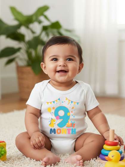 karmikh clothing &
                    lifestyle Kids White Cotton Printed Jumpsuit