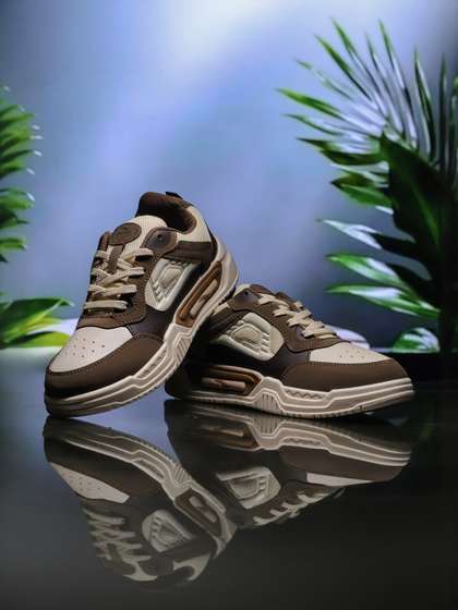 ASIAN Men Self
                          Design Cushioned Footbed Colourblocked
                          Sneakers