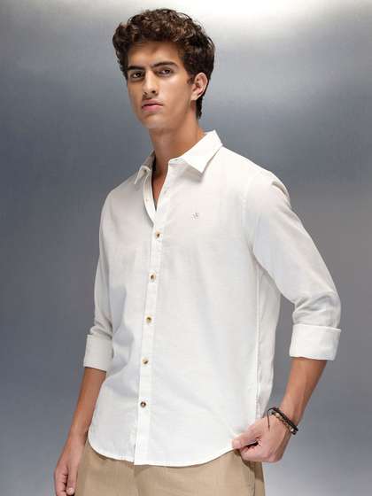 WROGN Men Spread
                        Collar Slim Fit Casual Shirt