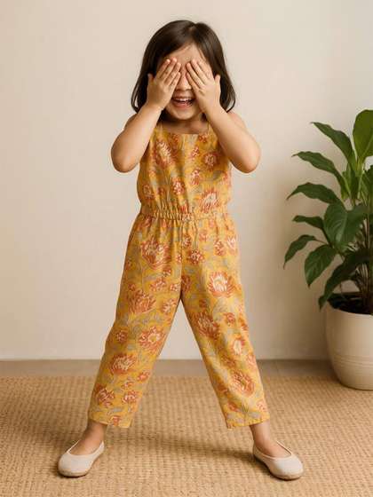 Urban Birdie Girls
                      Floral Printed Round Neck Cotton Playsuit
                      Jumpsuit