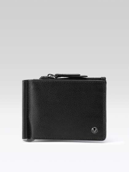 Allen Solly Men Textured
                    Leather Two Fold Wallet