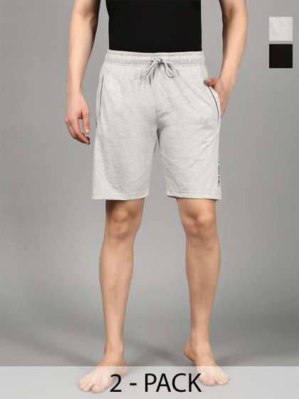 The Roadster
                        Lifestyle Co. Men Pack Of 2 Pure Cotton
                        Breathable Lounge Shorts