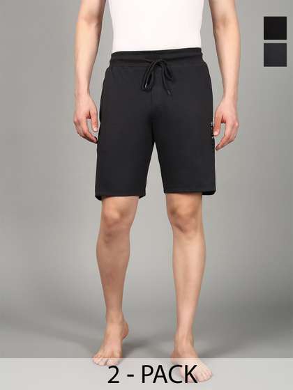 The Roadster
                        Lifestyle Co. Men Pack Of 2 Mid-Rise Lounge
                        Shorts